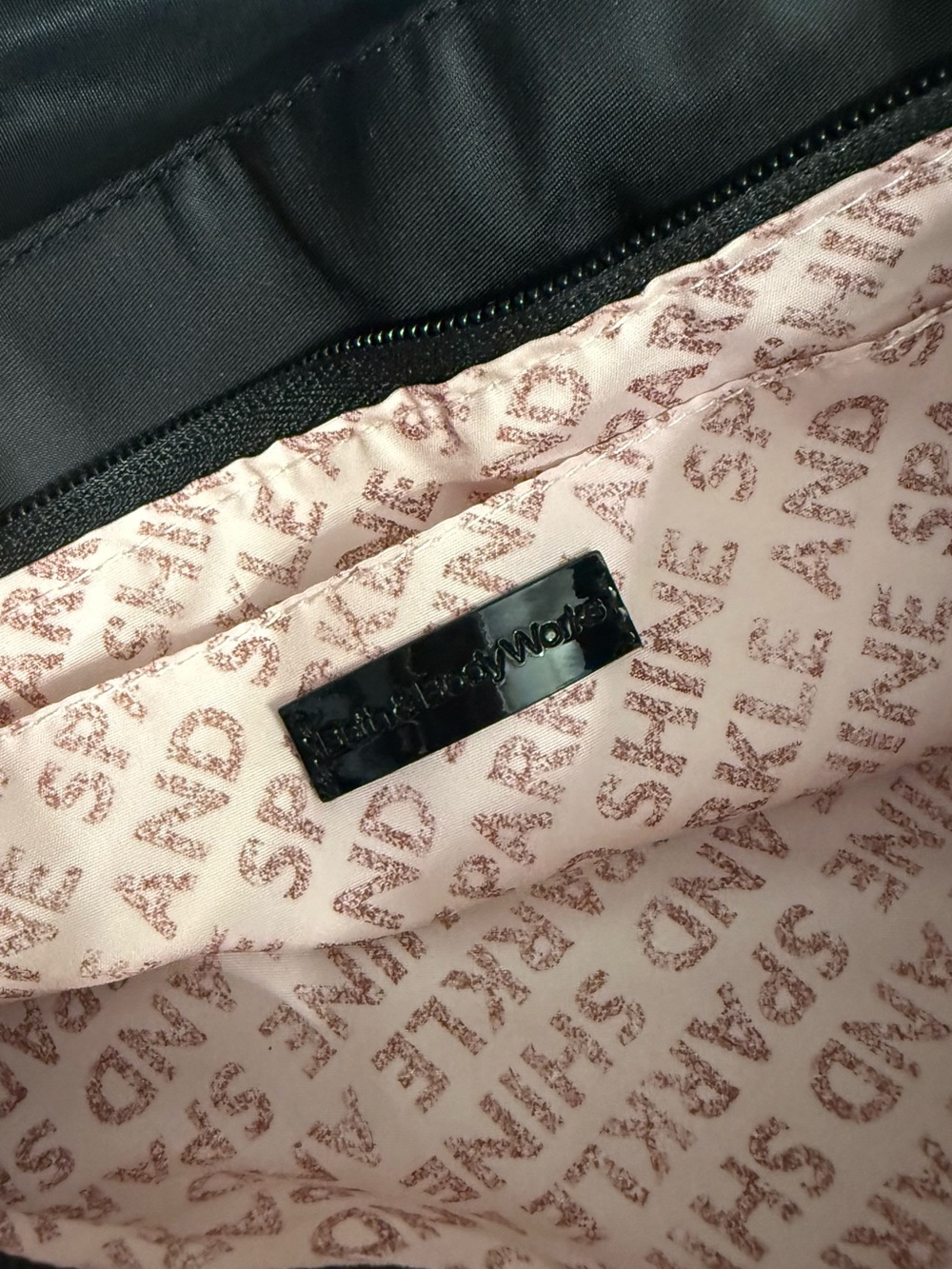 Bath & Body Works Black Tote with Silver Star Accent - Picture 4 of 4